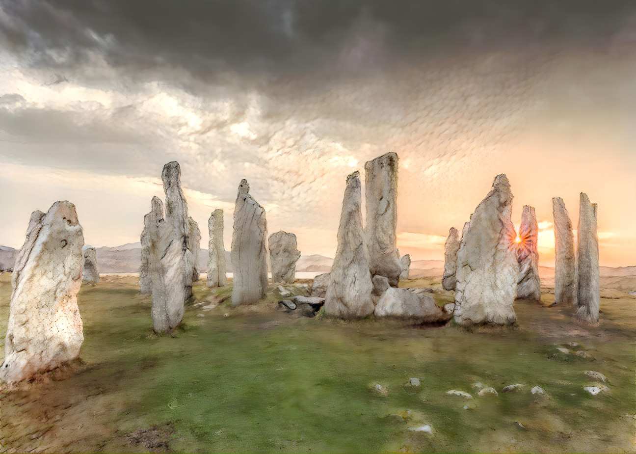 Stone Circle in the Sunset