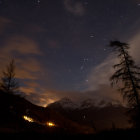 Giant spaceship emitting beam on alien landscape