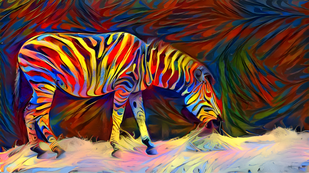 Colored zebra