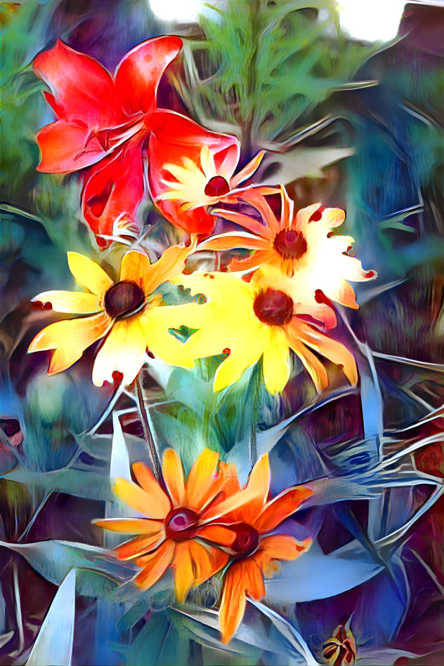 Colorful daisies