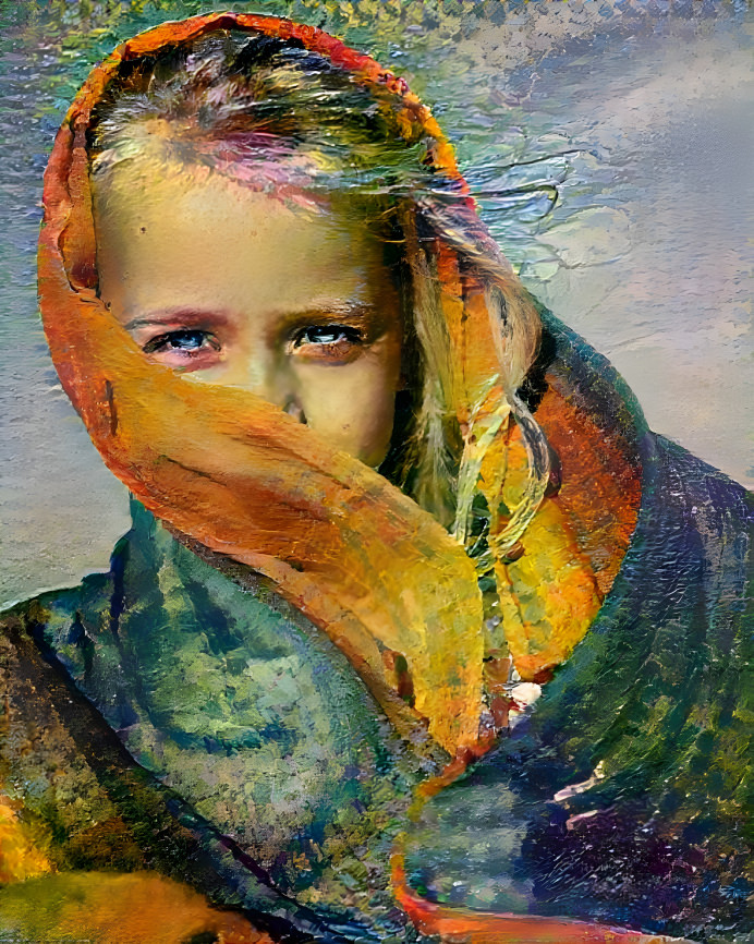 Girl in Orange Scarf