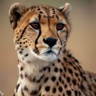 Detailed Close-Up of Cheetah's Face: Fur Texture & Facial Markings