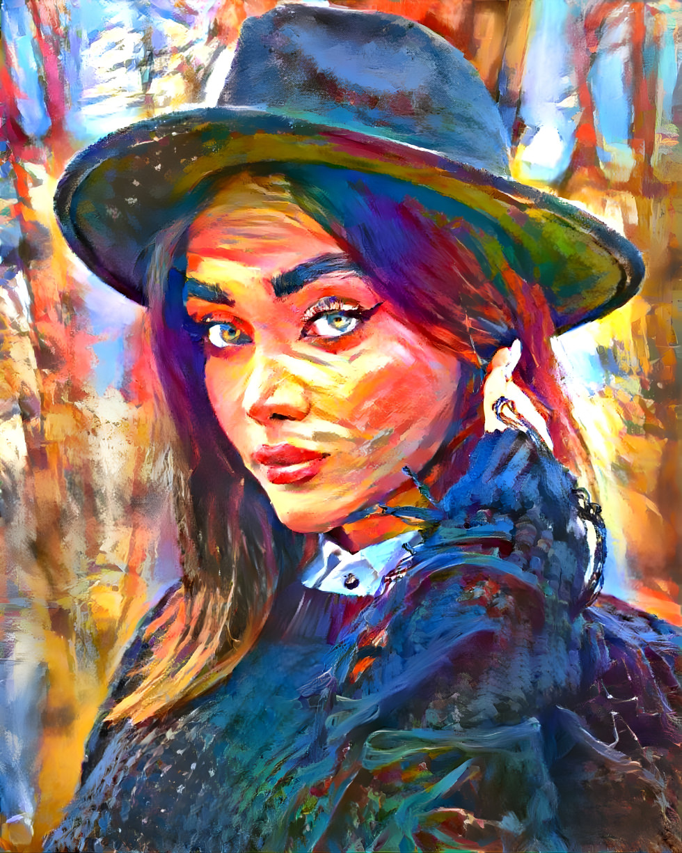 girl with hat