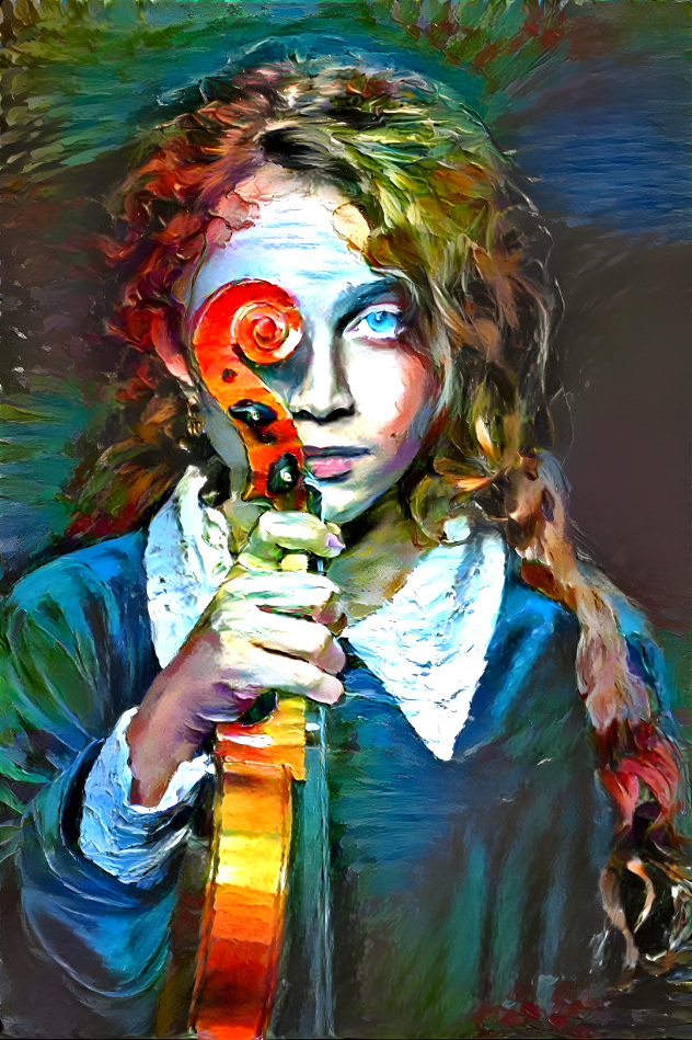 girl with violin