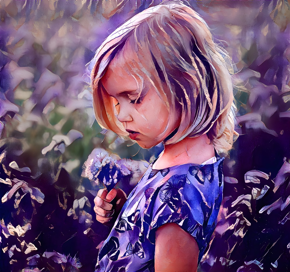 girl with flower