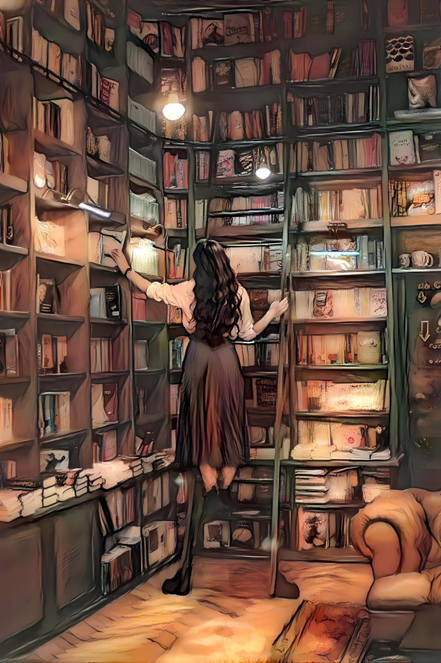 She shows you her library