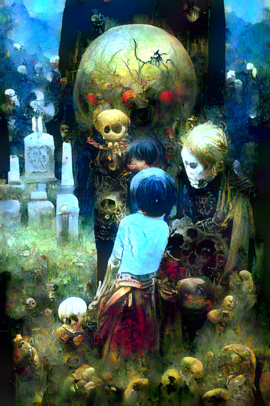 Children at Cemetery