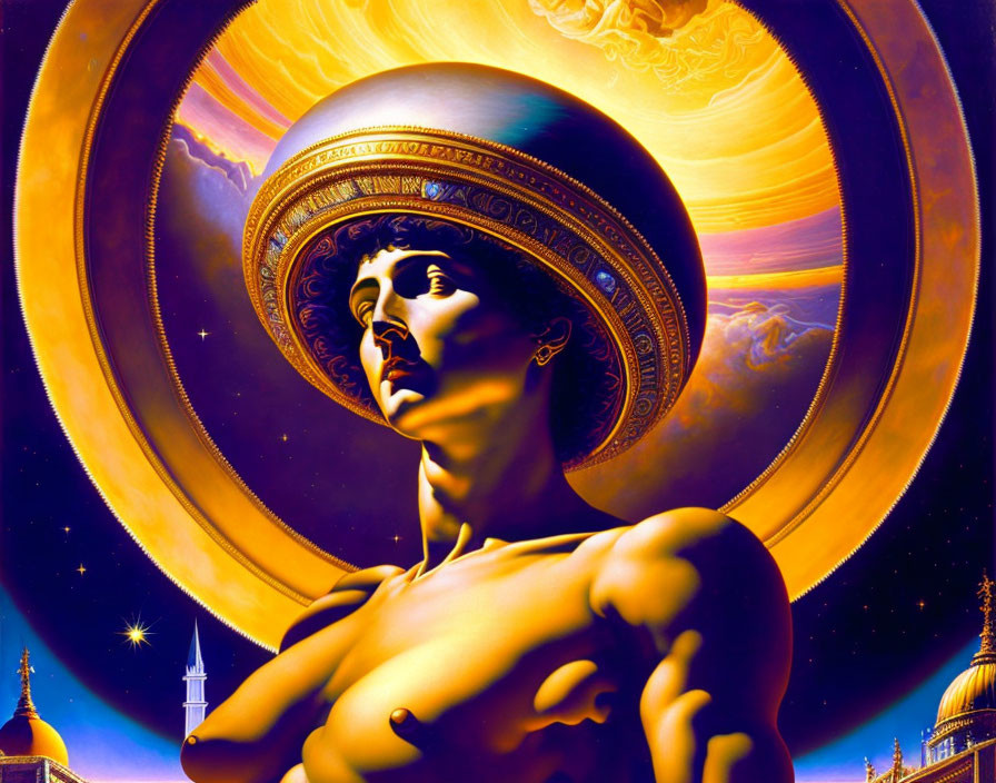 Classical figure with halo disc in cosmic setting