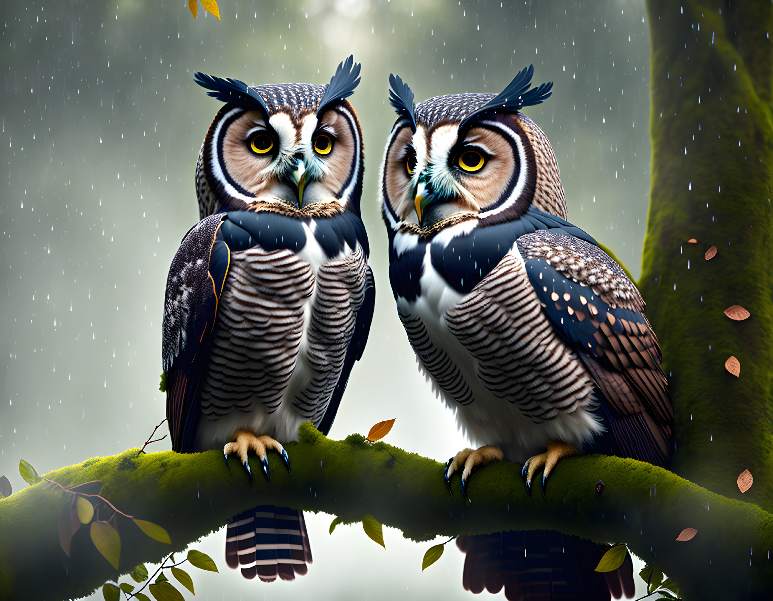 Bent Beaked Hooded Owls