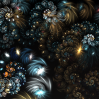 Colorful Digital Artwork: Fantastical Underwater Scene with Coral Structures