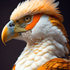 Detailed digital illustration of white and orange eagle with intricate feather patterns