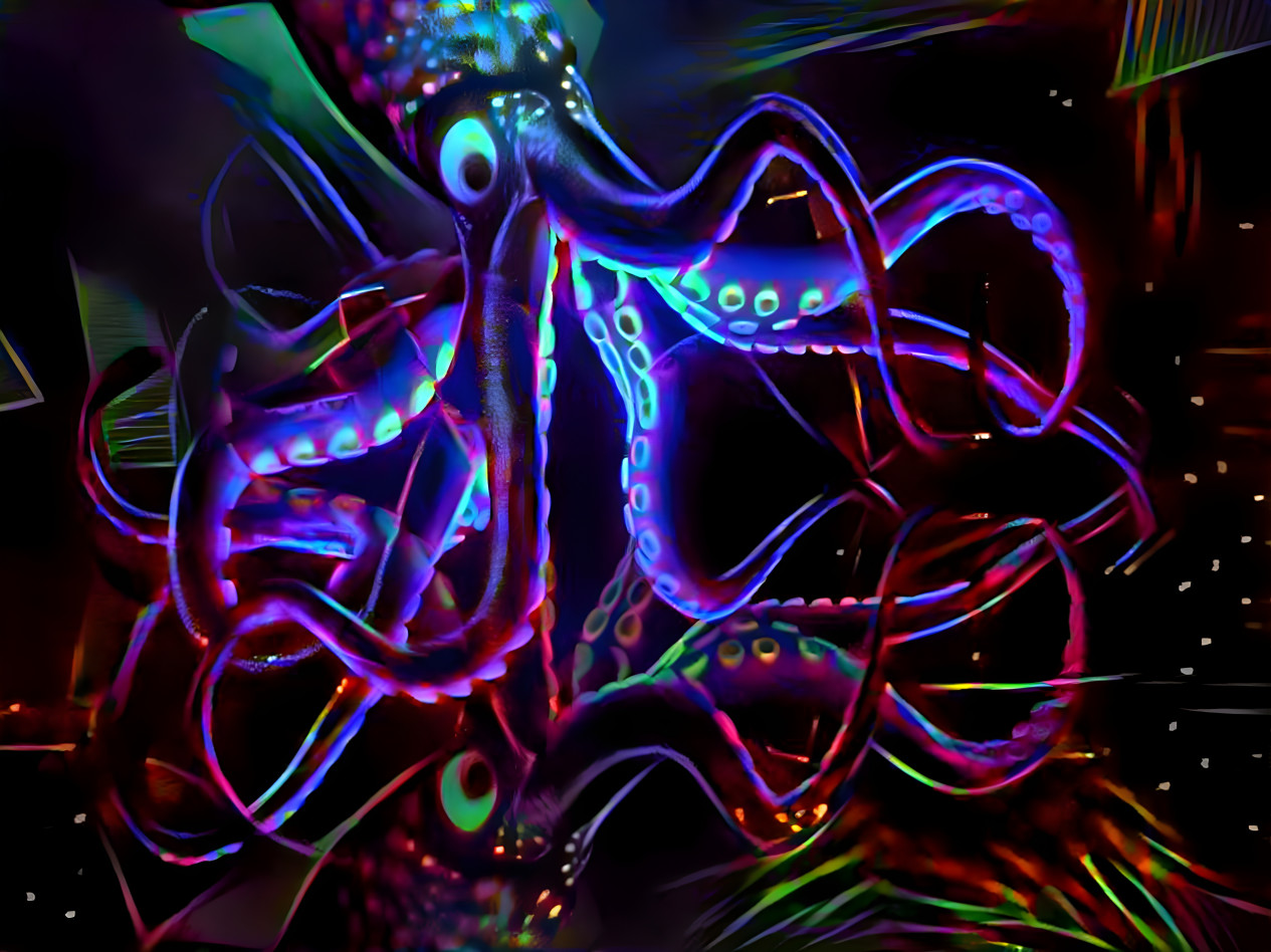 Neon Mirror Squid