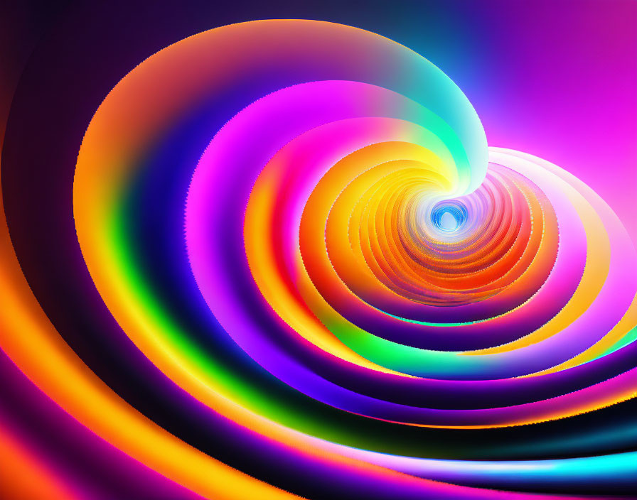 Colorful Abstract Spiral Artwork with Rainbow Swirls