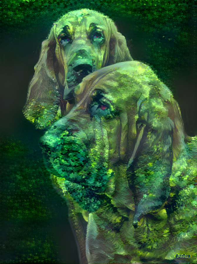 My bloodhound girls: Pearleen & her daughterCarmen