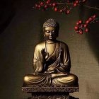 Serene Buddha in Meditation with Ornate Jewelry and Mystical Aura