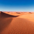 Orange Sand Dunes in Clear Blue Sky