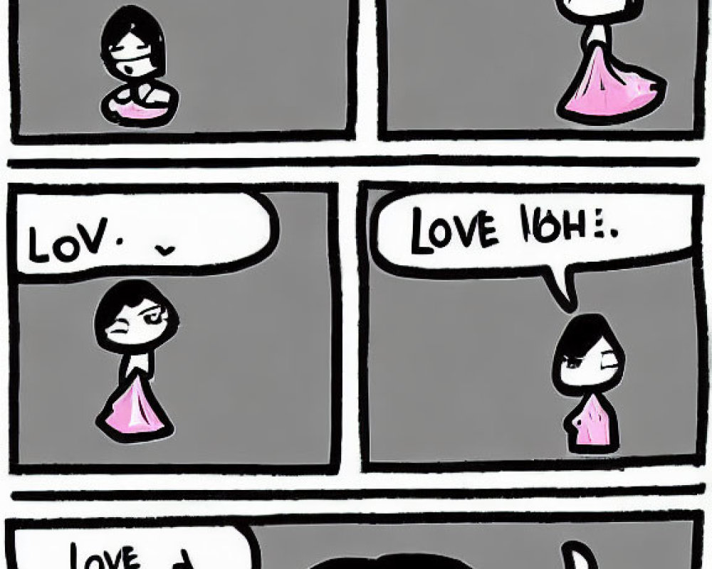 Character's Love Fades in Comic Strip Panels