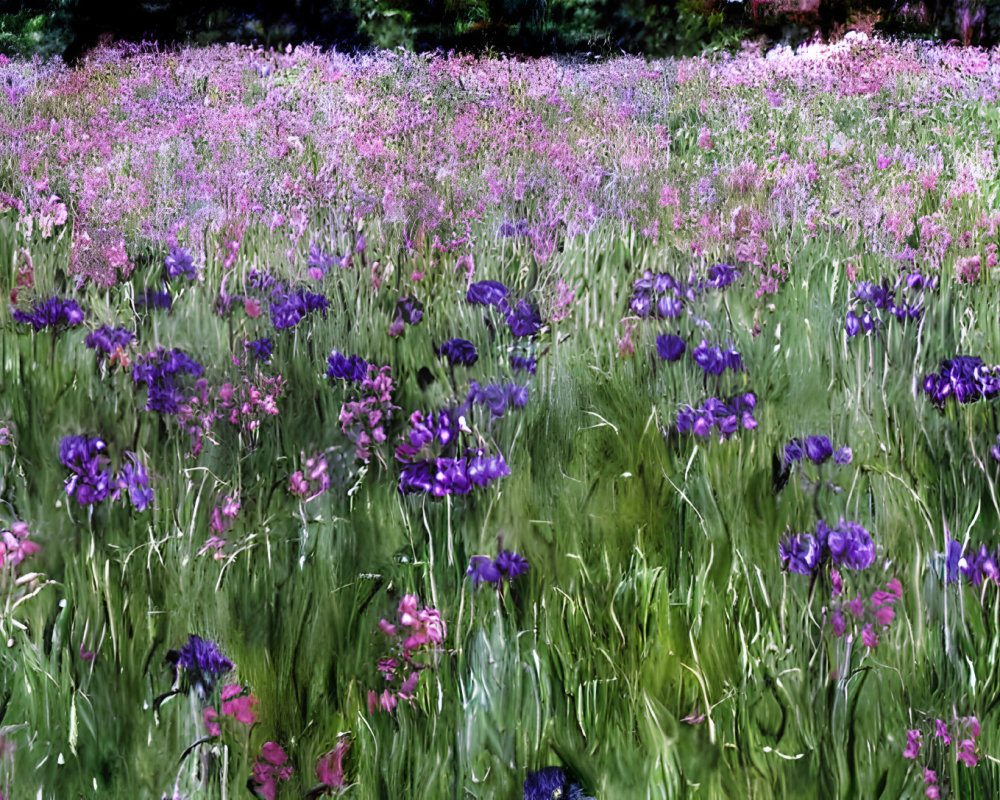 Colorful Wildflower Field in Soft Light