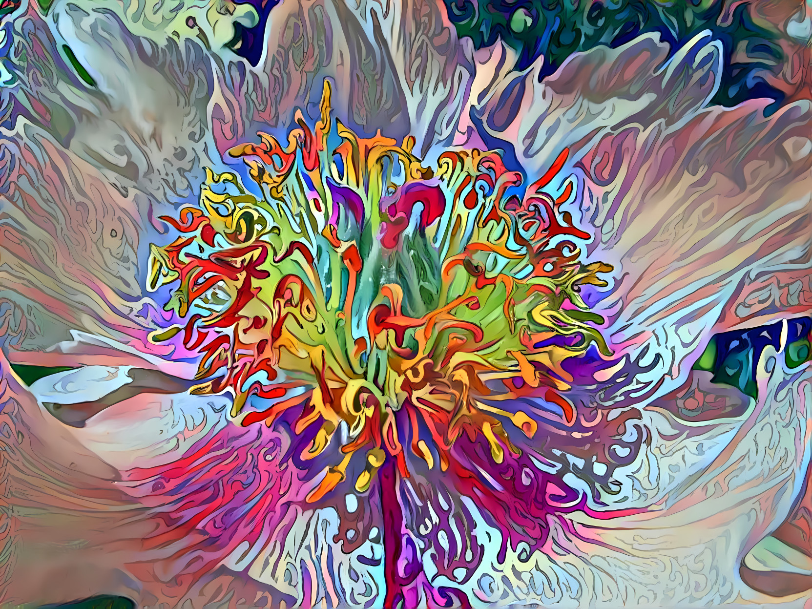 Rainbow Peony