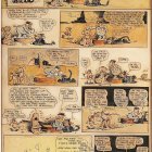 Sepia-Toned Vintage Comic Strip with Snoopy Typing