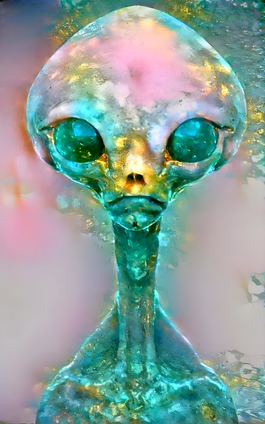 alien retextured with green gems