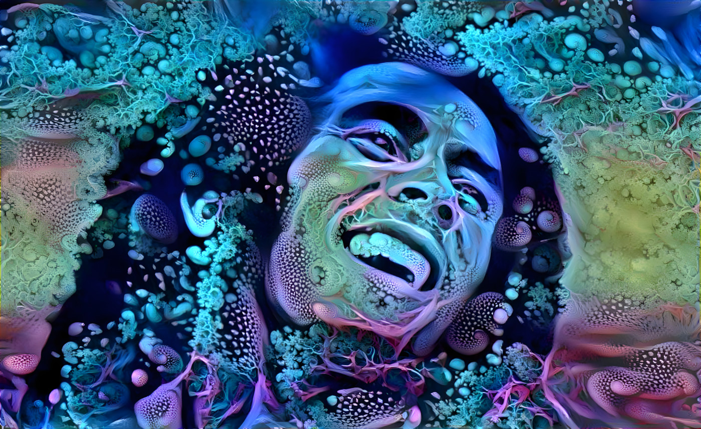 bob marley, blue, fractal