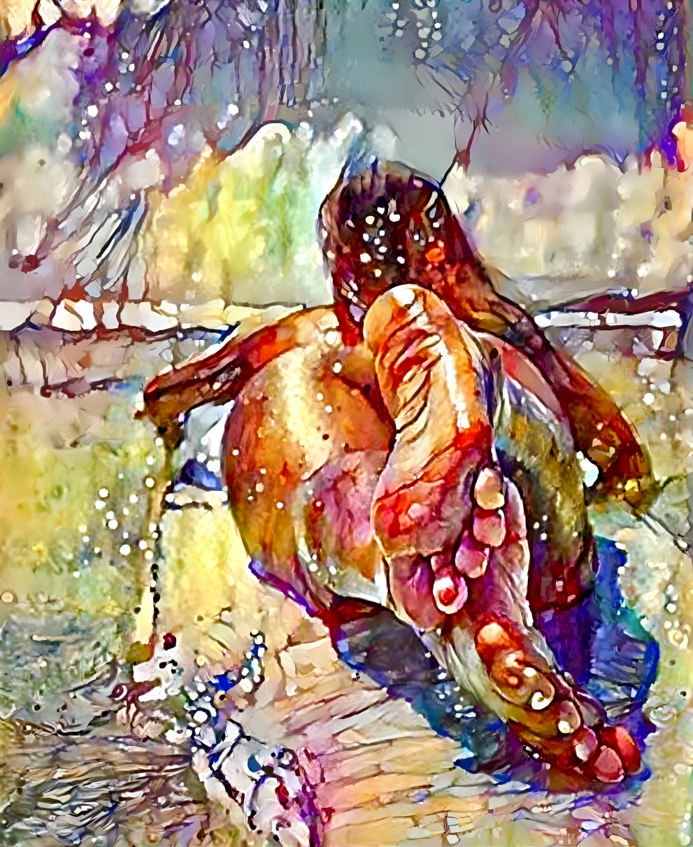 surfer model - watercolor