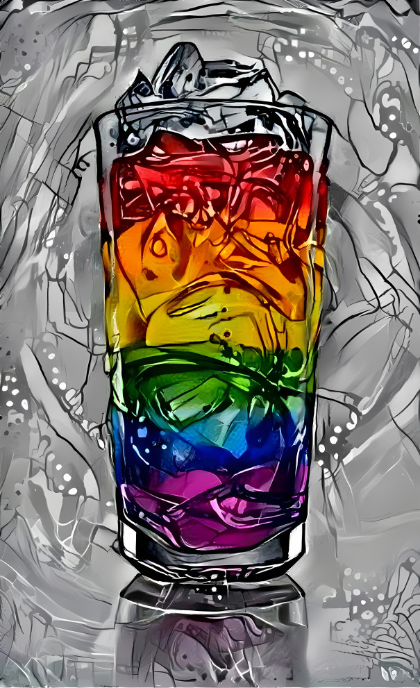 rainbow tinted icewater