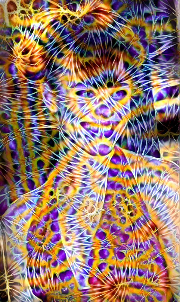 rachel mcadams, orange, yellow, purple psychadelic