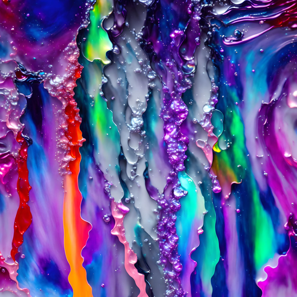 Colorful Abstract Texture with Blue, Purple, and Red Swirls