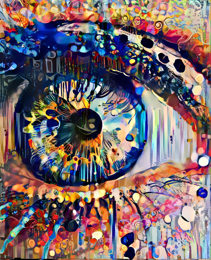 eye closeup, painting