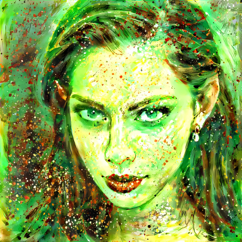 ai, model, green, brown, orange, painting