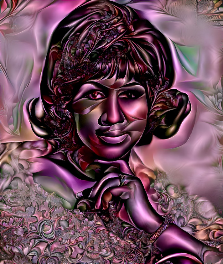 aretha franklin - purple swirly retexture