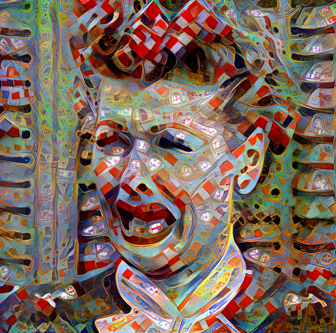 lucille ball - aqua, red, 3d art