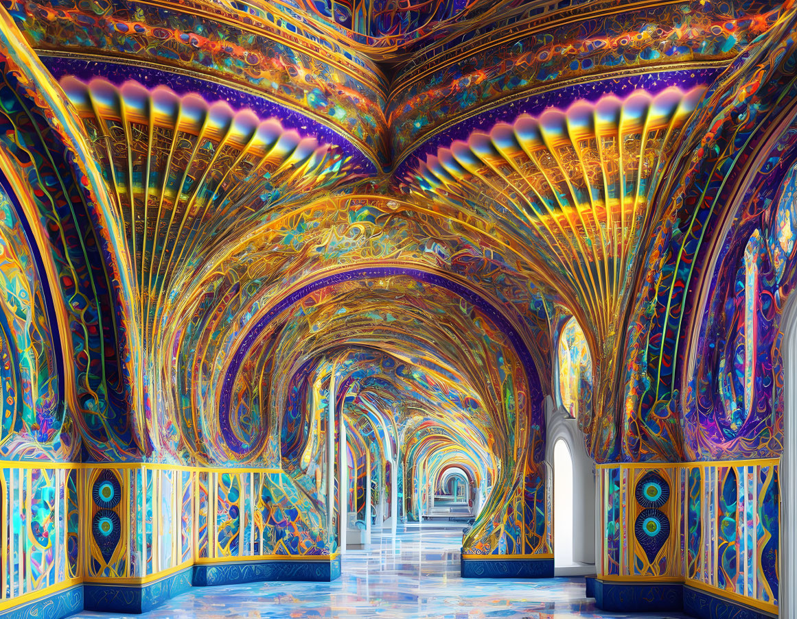 abstract psychedelic interior design architecture 
