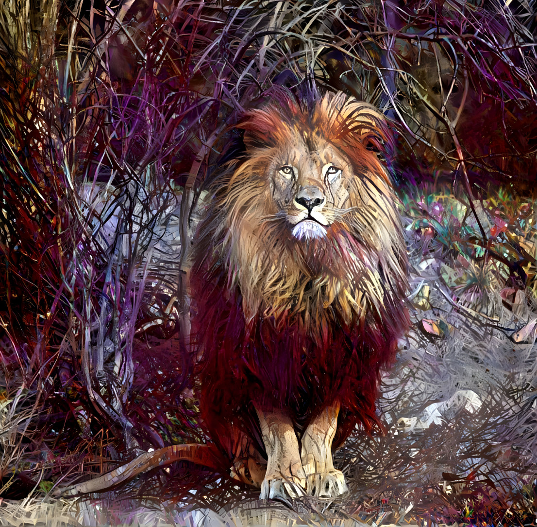 lion painting