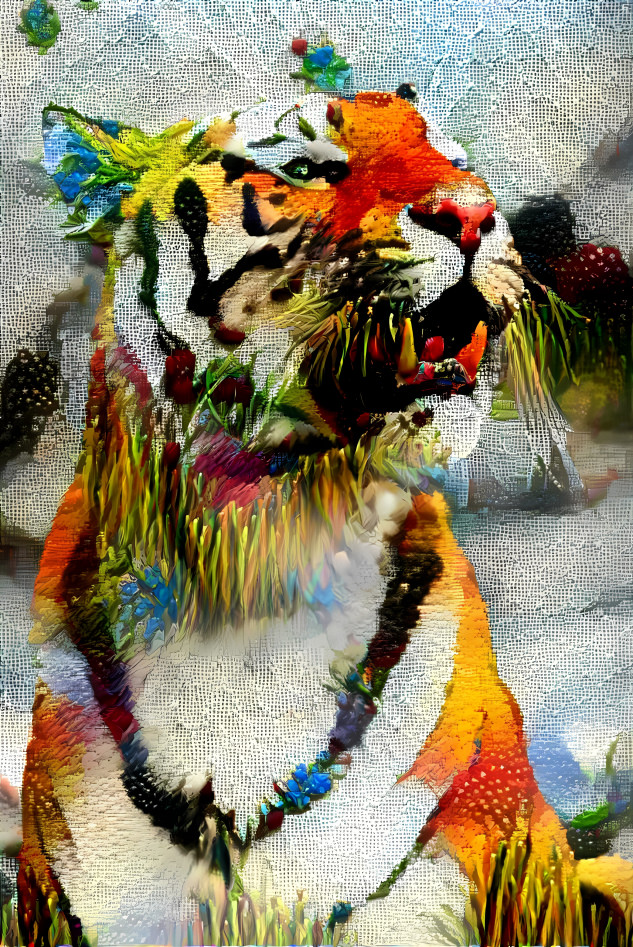 tiger embroidery