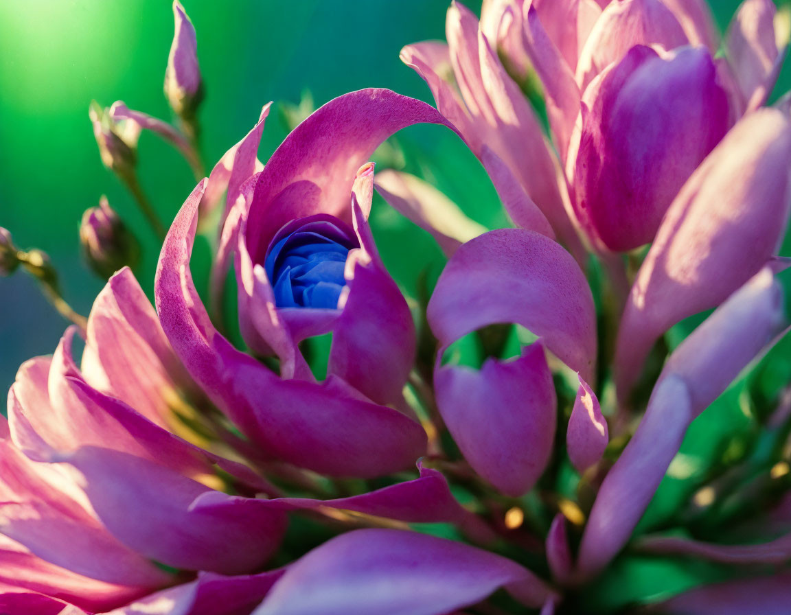 Detailed Close-Up of Vibrant Pink Flowers with Sharp Petal Focus