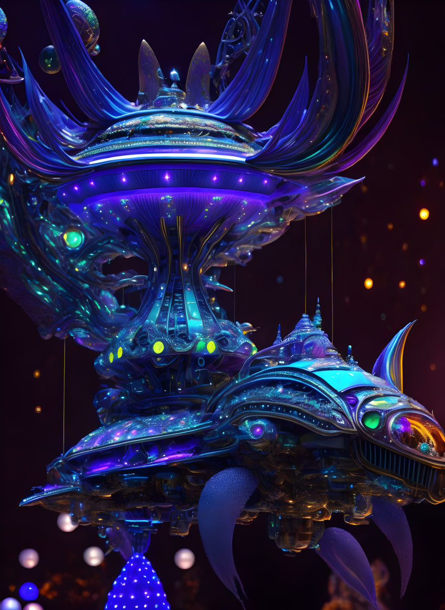ai, Alienparty on a freaky spaceship, indigo