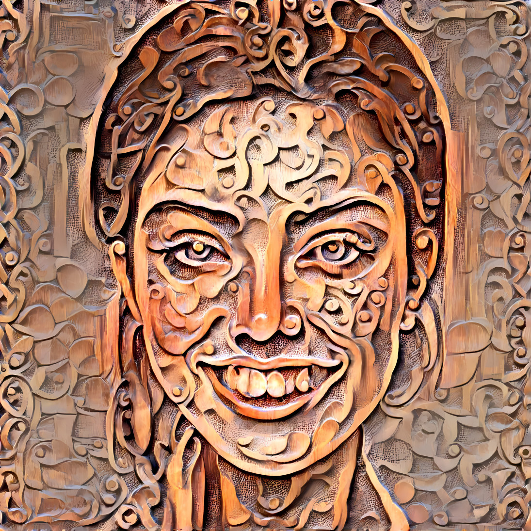 ai, model, wood carving