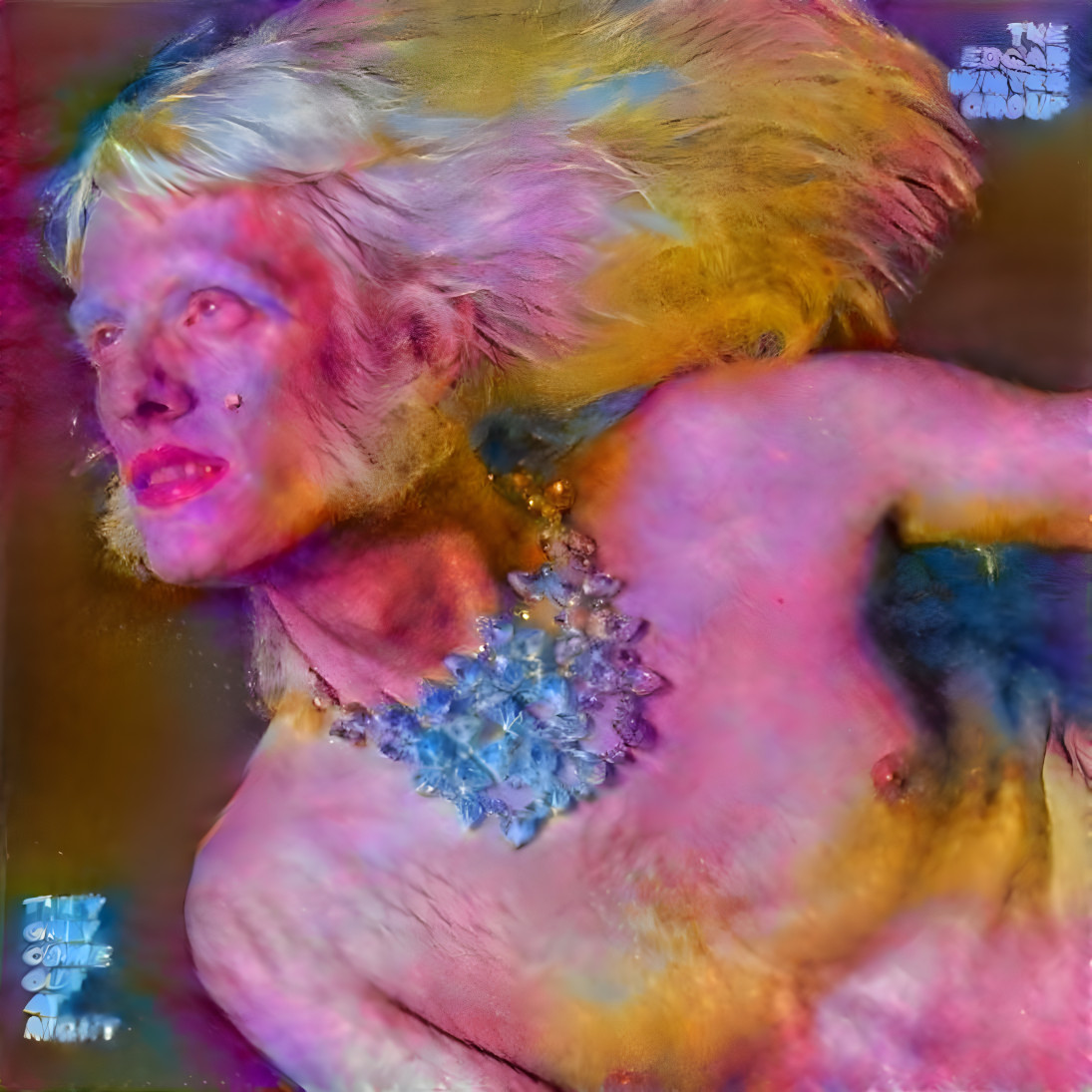 edgar winter retexture, pink, yellow, blue