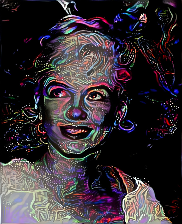 marilyn monroe, neon retexture