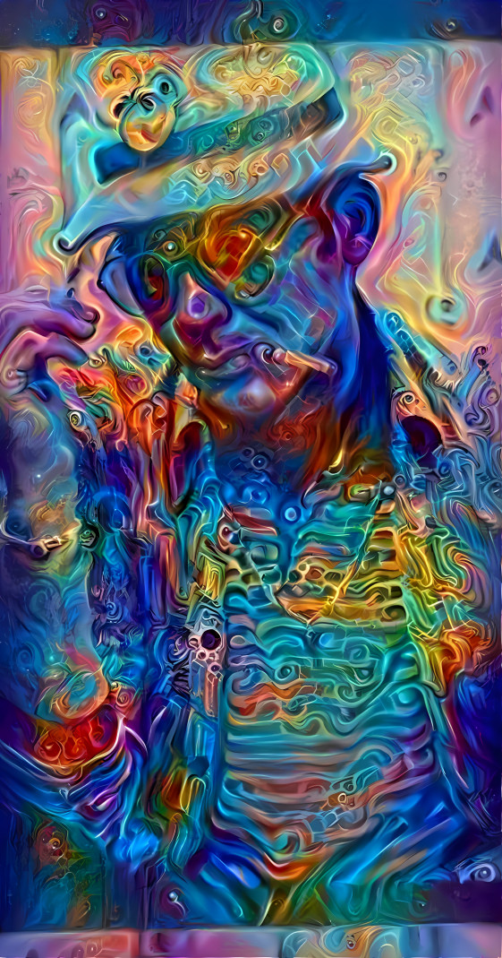 hunter s thompson, psychadelic retexture