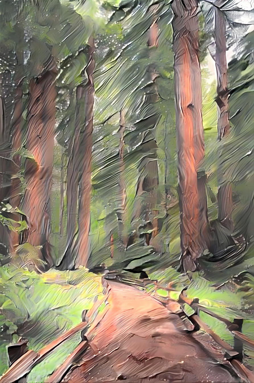 forest path painting