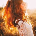 Woman with Liquid Gold Hair in Water Splash Scene