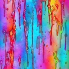 Colorful Abstract Paint Streaks on Canvas