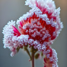 Surreal tree with glowing magenta structures and frosted branches