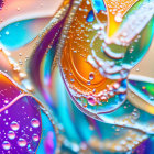 Colorful digital artwork: swirling patterns, eye center