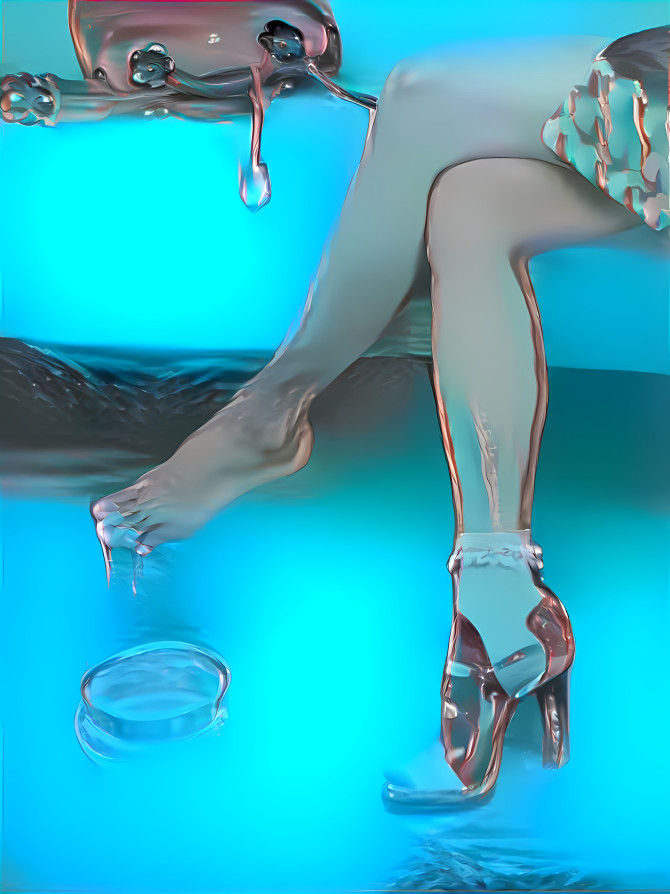 model dips does in paint can retextured with water