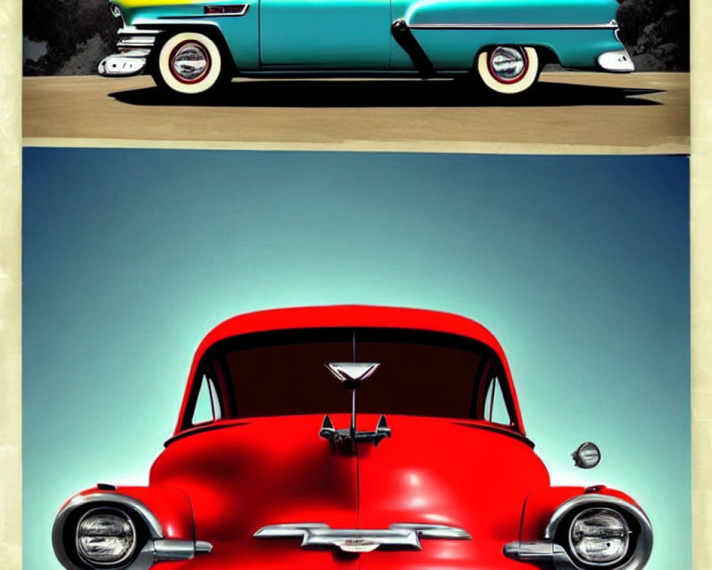 Classic 1950s Vintage Cars in Two-Tone Colors